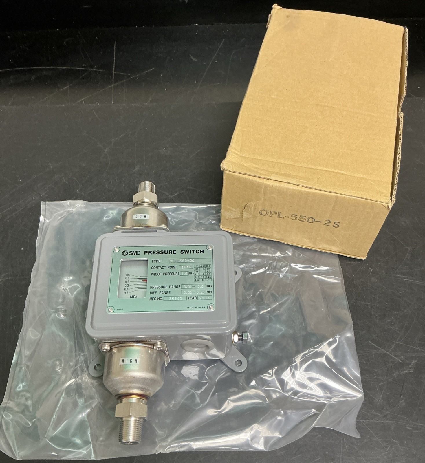 SMC Pressure Switch OPL-550-2S