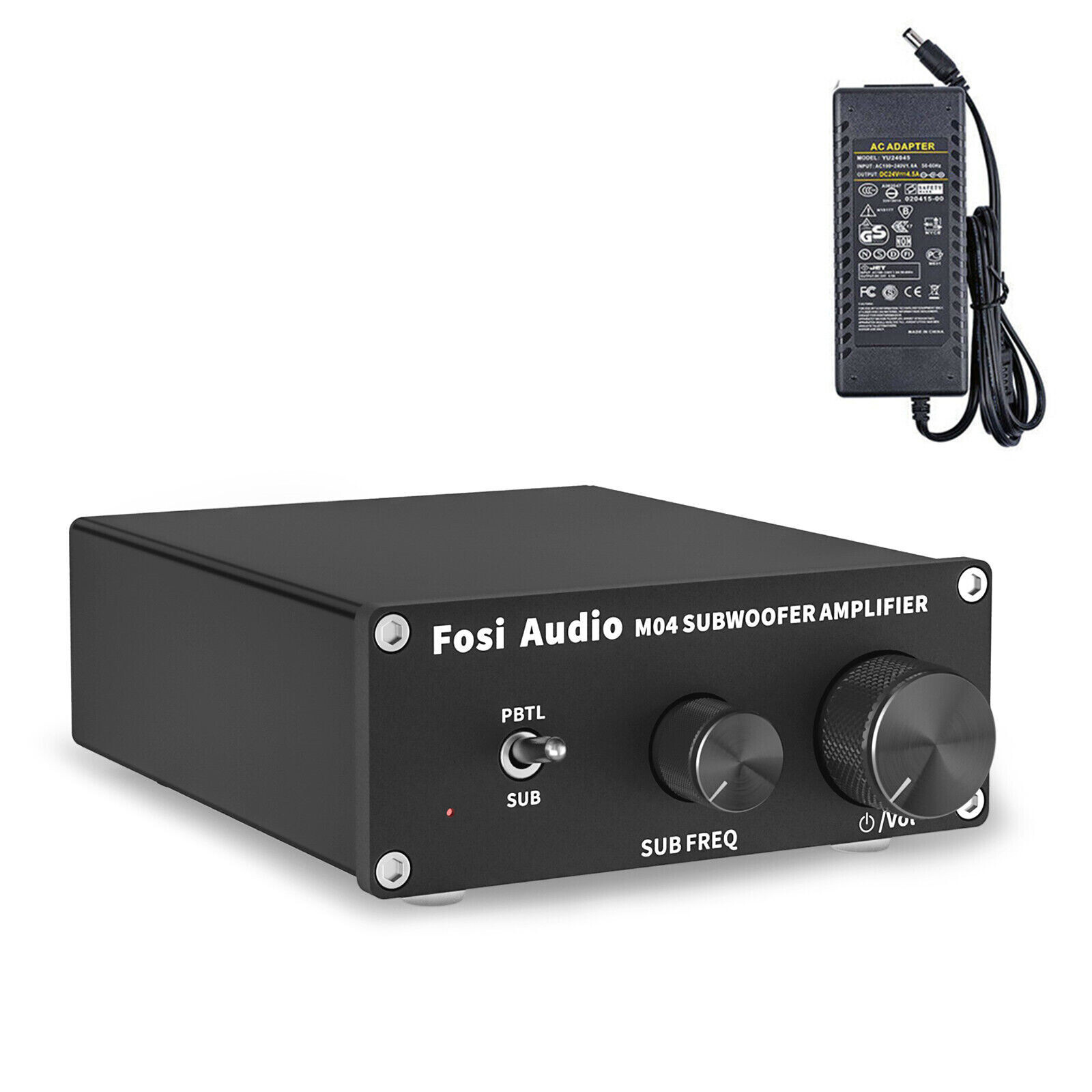 Fosi Audio M04 Stereo Subwoofer Amplifier Mono Channel Home Theater Power Amp