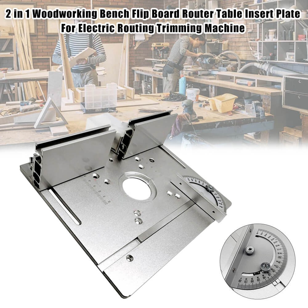 Woodworking Bench Flip Board Router Table Plate For Electric Trimming Machine 1P
