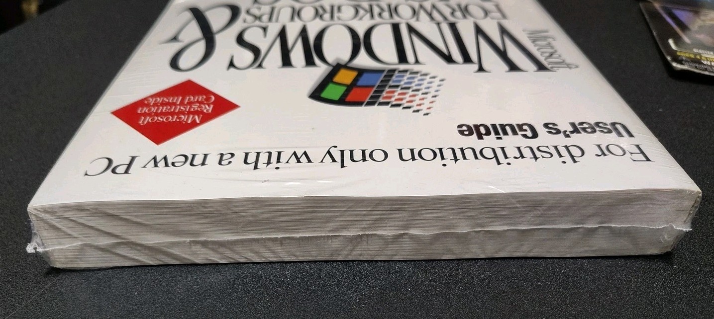 Microsoft MS-DOS & Windows for Workgroups Manual (NEW, factory-sealed) See Pics