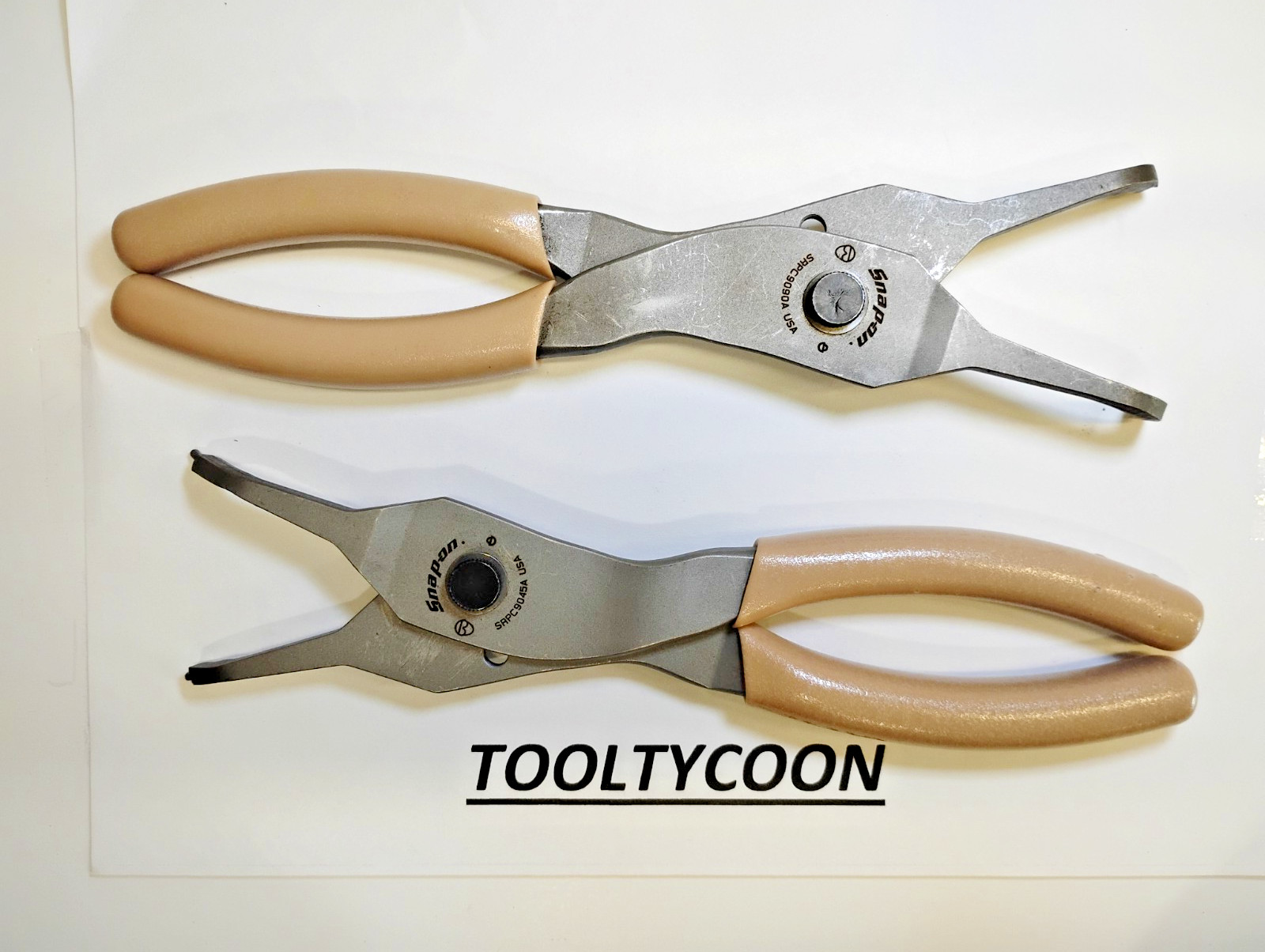 Snap-On Tools USA NEW 2pc Custom Snap Ring Plier Set SRPC9045ACT SRPC9090ACT
