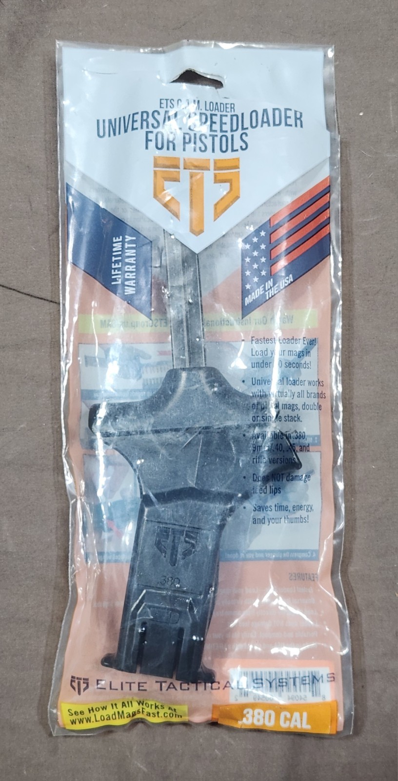 Elite Tactical Systems (ETS) C.A.M. Magazine Loader .380 ACP ETSCAM-380
