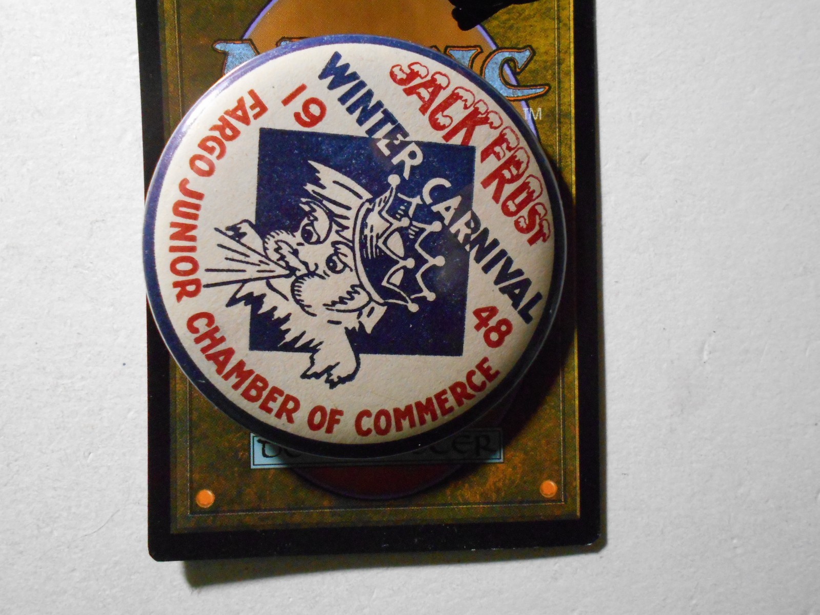 PL033: Fargo Winter Carnival 1948 Jack Frost pinback buttons