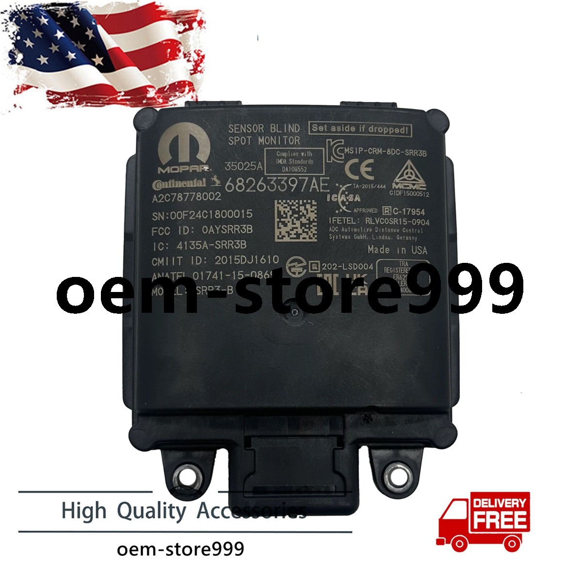 Genuine Rear Blind Spot Monitor Radar Sensor 68263397AE/D For 2019-2024 Ram 1500