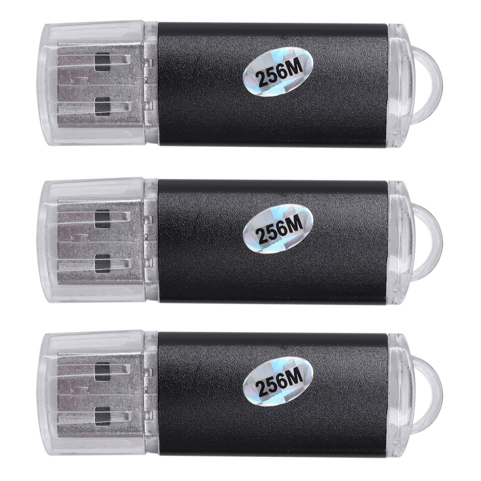 3X 256 MB USB 2.0 Flash U Disk Black K2M84770