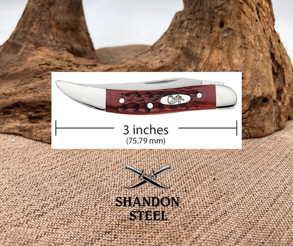 CASE Pocket Worn® Old Red Bone Corn Cob Jig Small Texas Toothpick Knife #00792