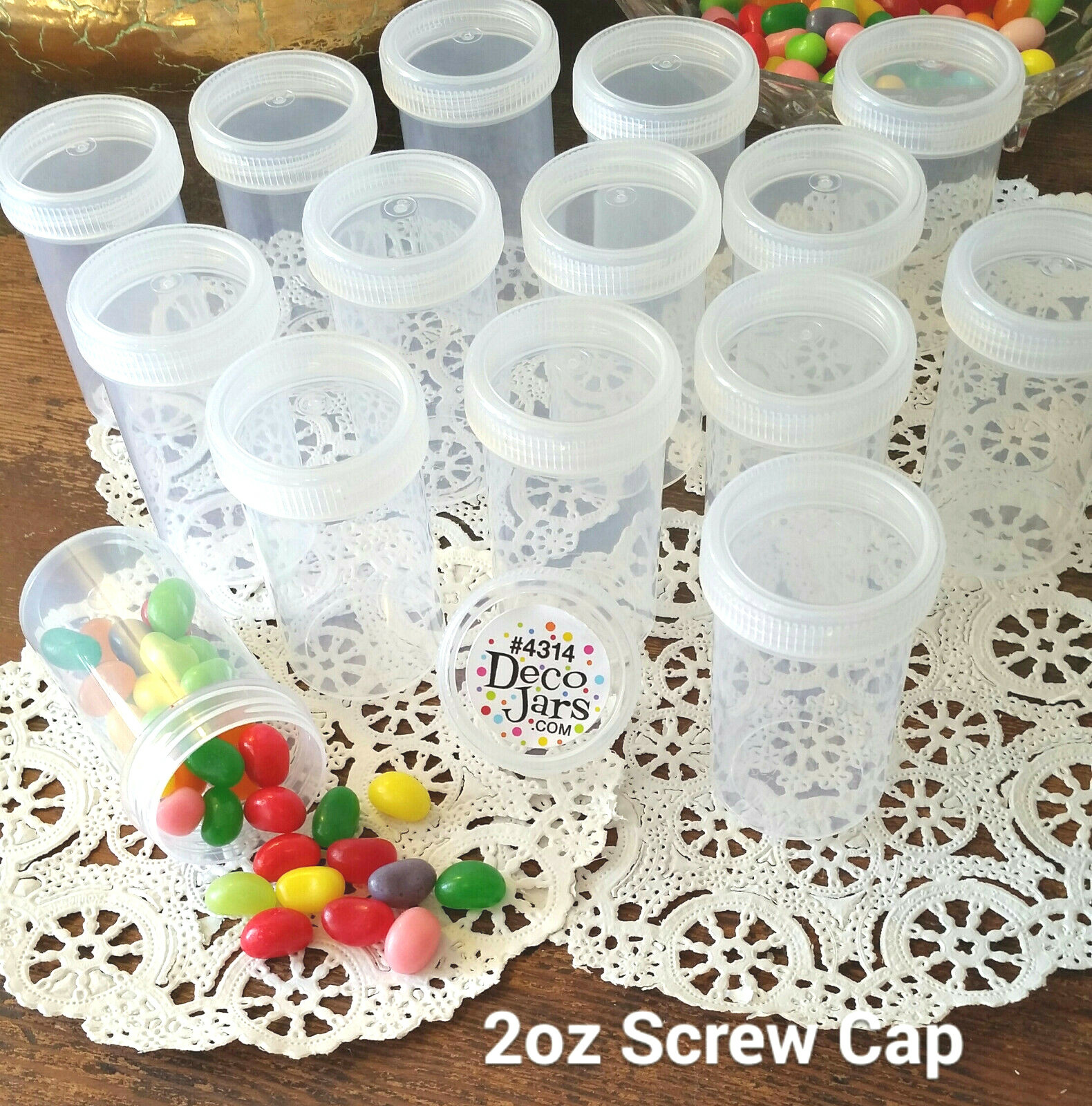 15 HOBBY STORAGE JARS Plastic Craft Containers Beads Pearls Rhinestones 4314 New