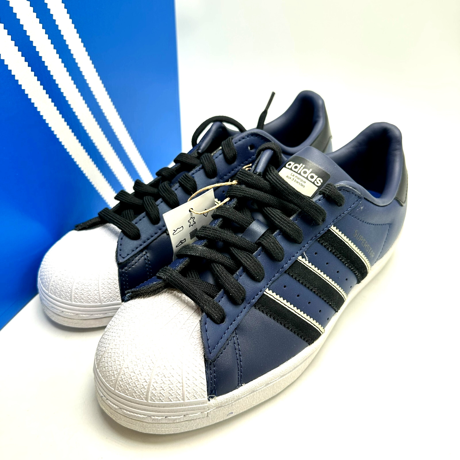 ADIDAS Originals Superstar Navy Blue HQ2210 Men's sz 8-13