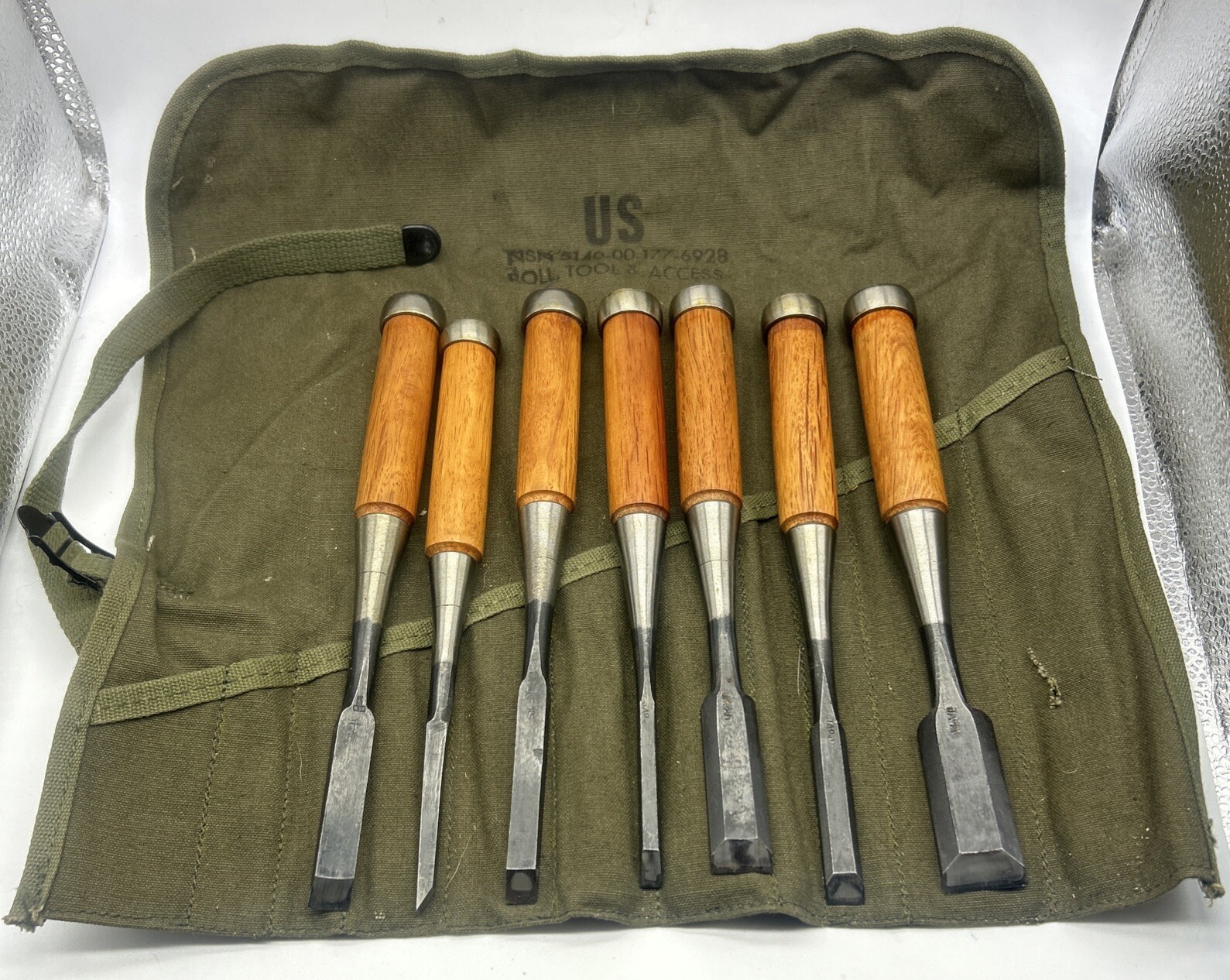 Vintage Japan Wood Working Tools US ROLL TOOL & ACCESS