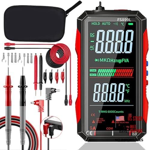 2026 Upgraded FS899L Digital Multimeter, Color Screen, USB-C with 16pcs