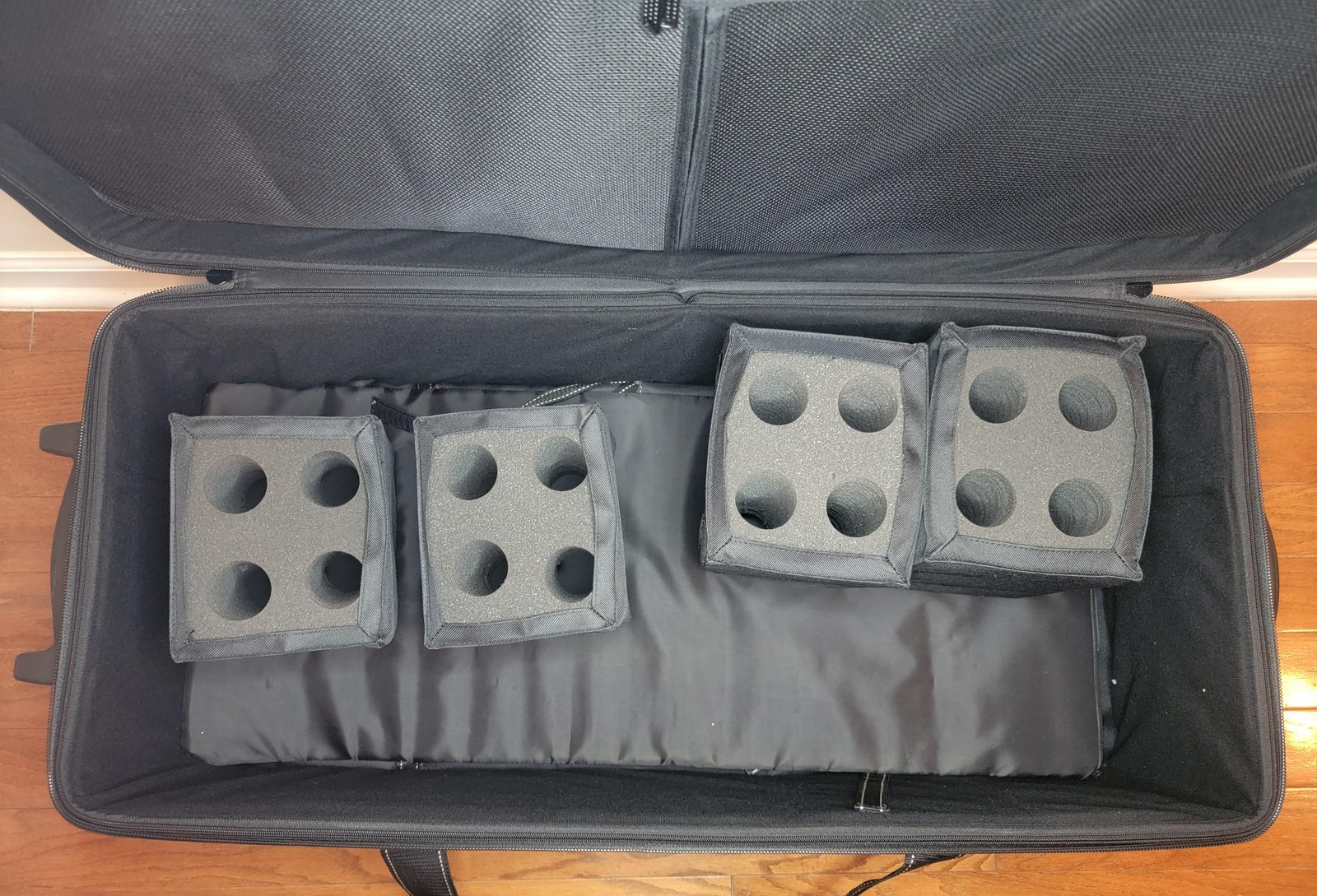 Dynaphos Multi-Kit Rolling Travel Case Padded Lighting Storage with Foam Inserts