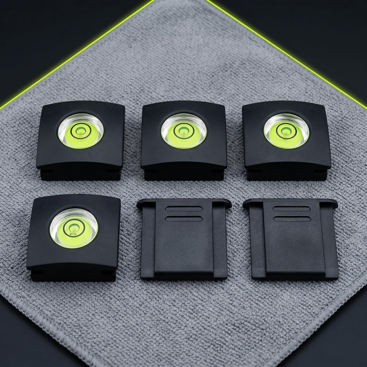 6PC Camera Hot Shoe Cover Bubble Level Protector for DSLR SLR Mirrorless Camera