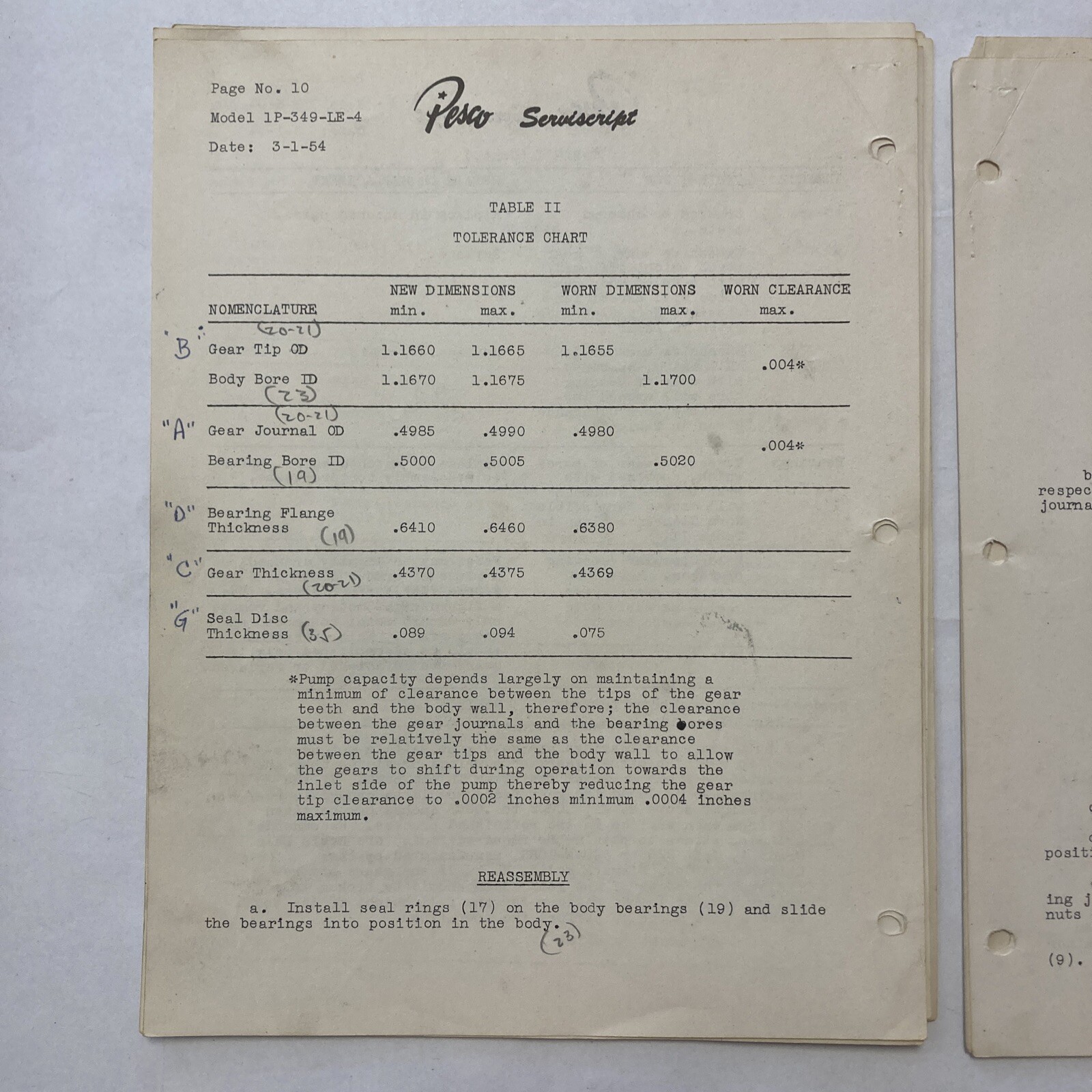 Pesco Serviscript Model 1P-349-LE-4 Series