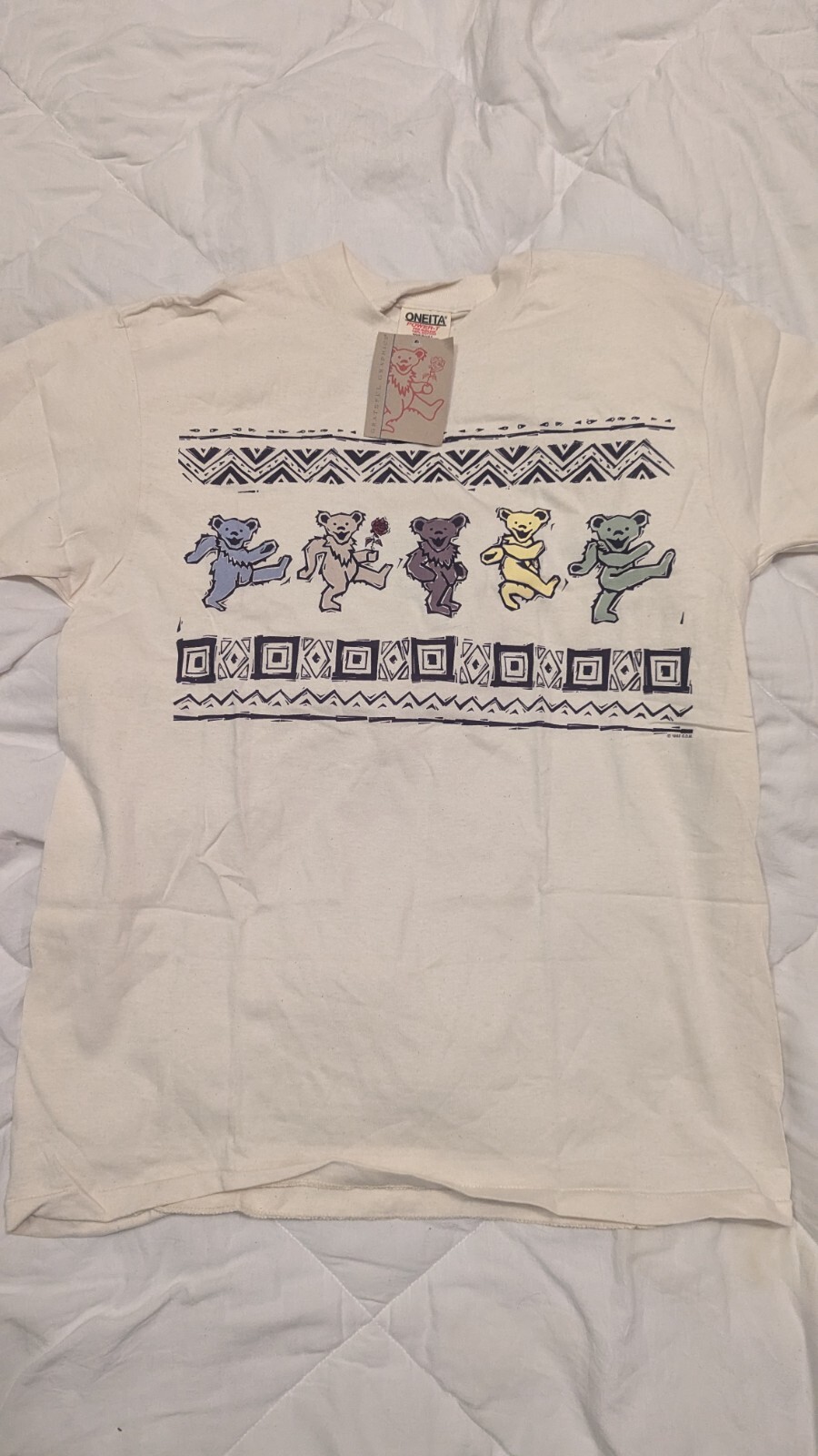 Grateful Dead Bears Vintage VTG 1995 Deadstock New NOS Large Shirt Oneita Garcia