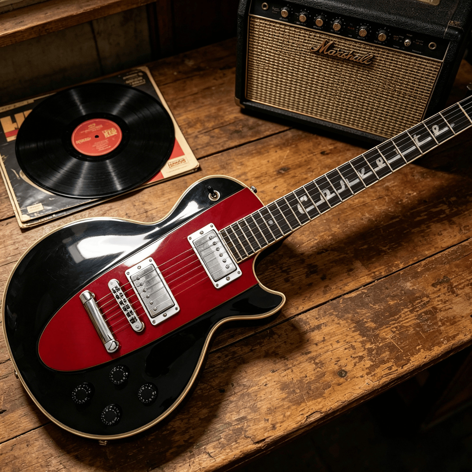 Black and Red 22 Fret Electric Guitar Silver Pickups Rosewood Fretboard 6 String