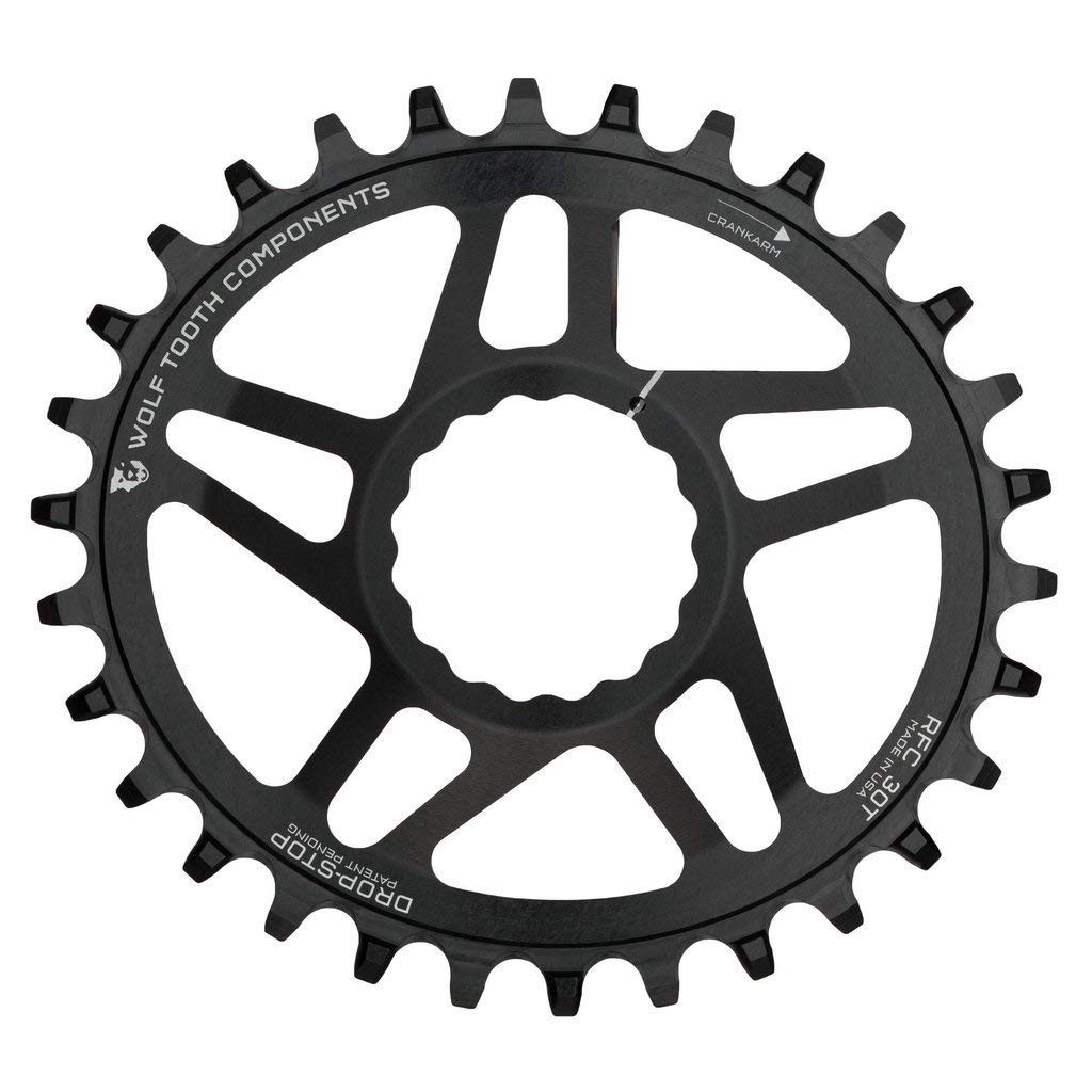 Wolf Tooth Direct Mount Elliptical/Oval Drop-Stop Chainring for RaceFace Cranks