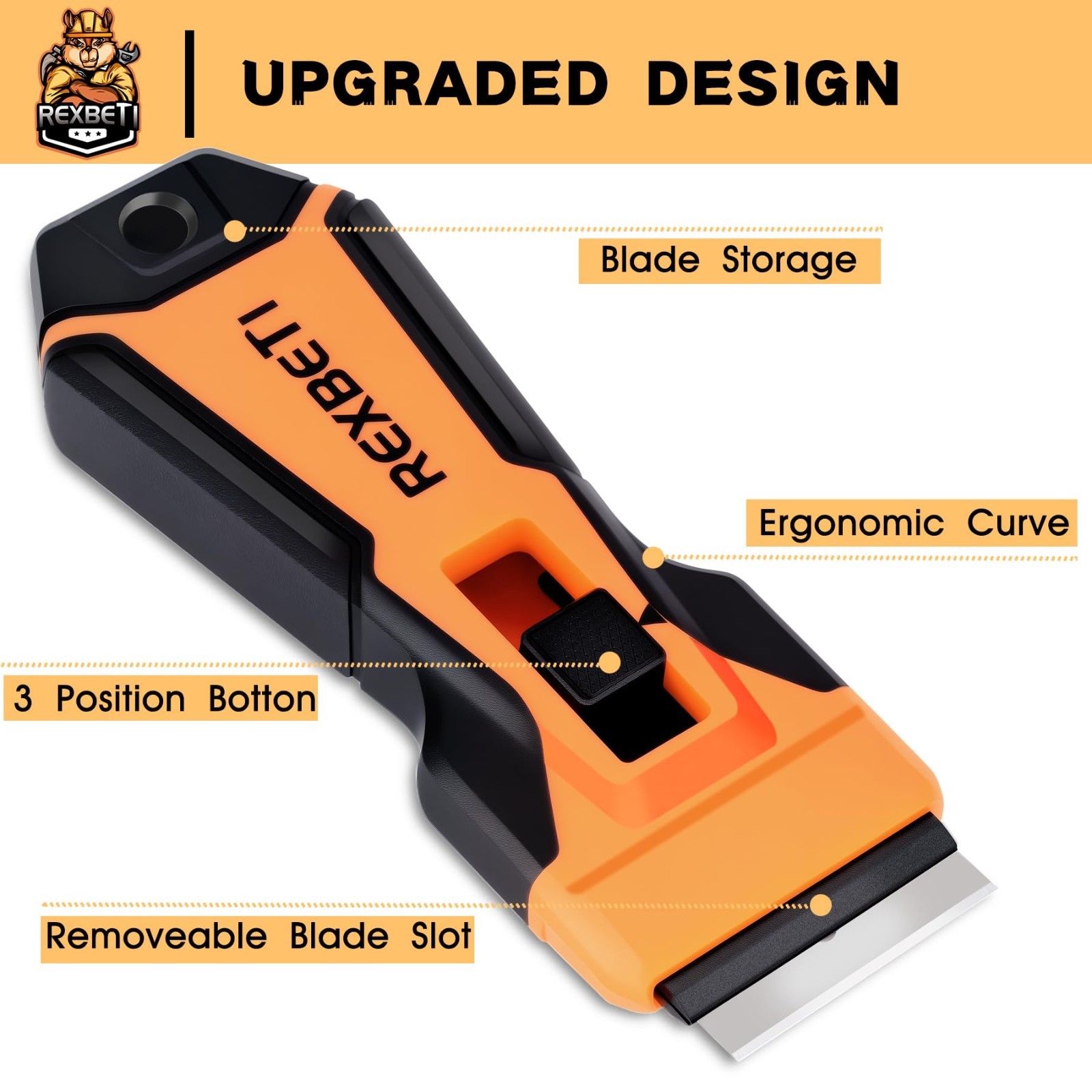 2 Pack Razor Blade Scraper Tool with 314 Blades - Metal & Plastic Cleaning Tool
