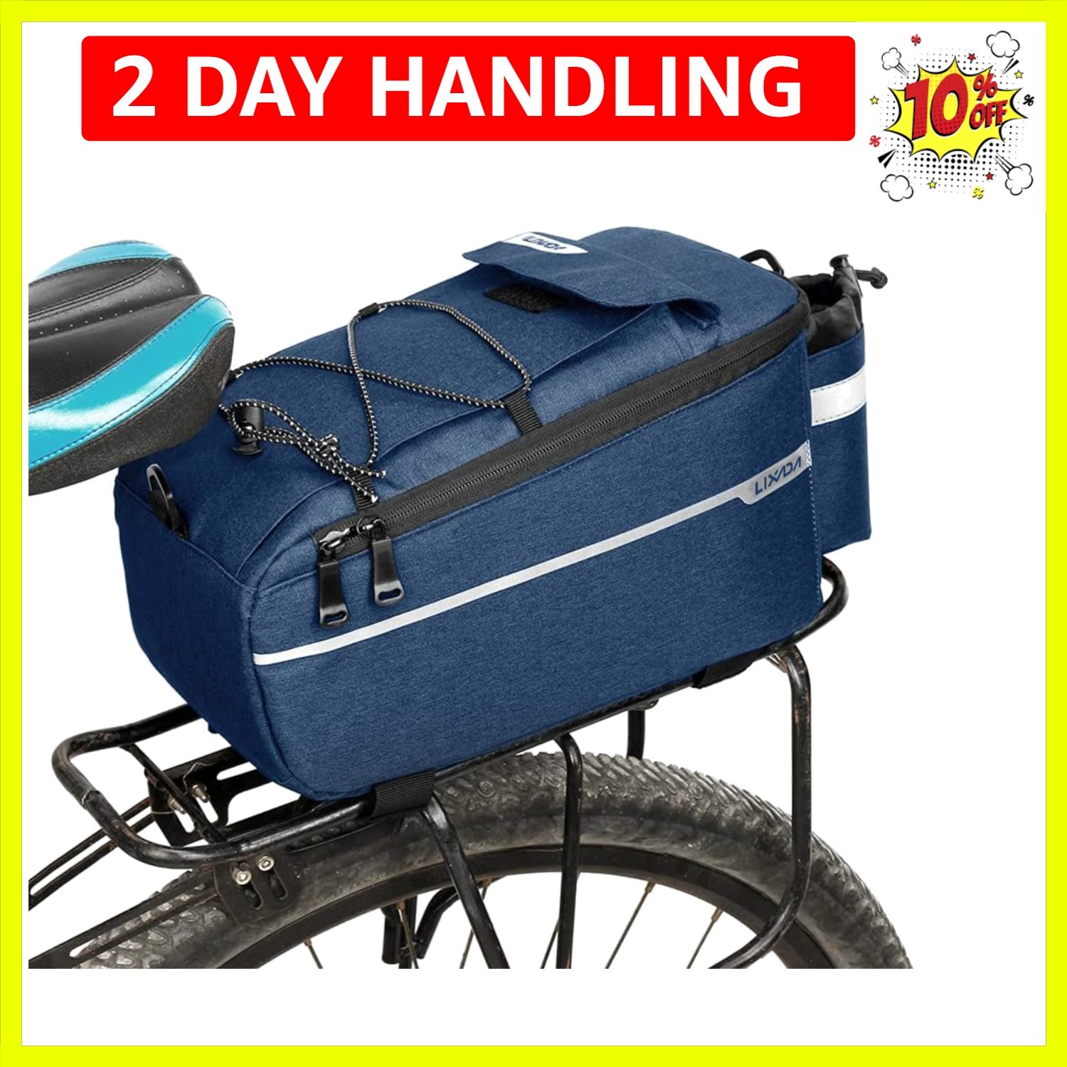 Bike Panniers Bike Trunk Bag Insulated Bag for Warm/Cool Items, Bicycle Rear ...