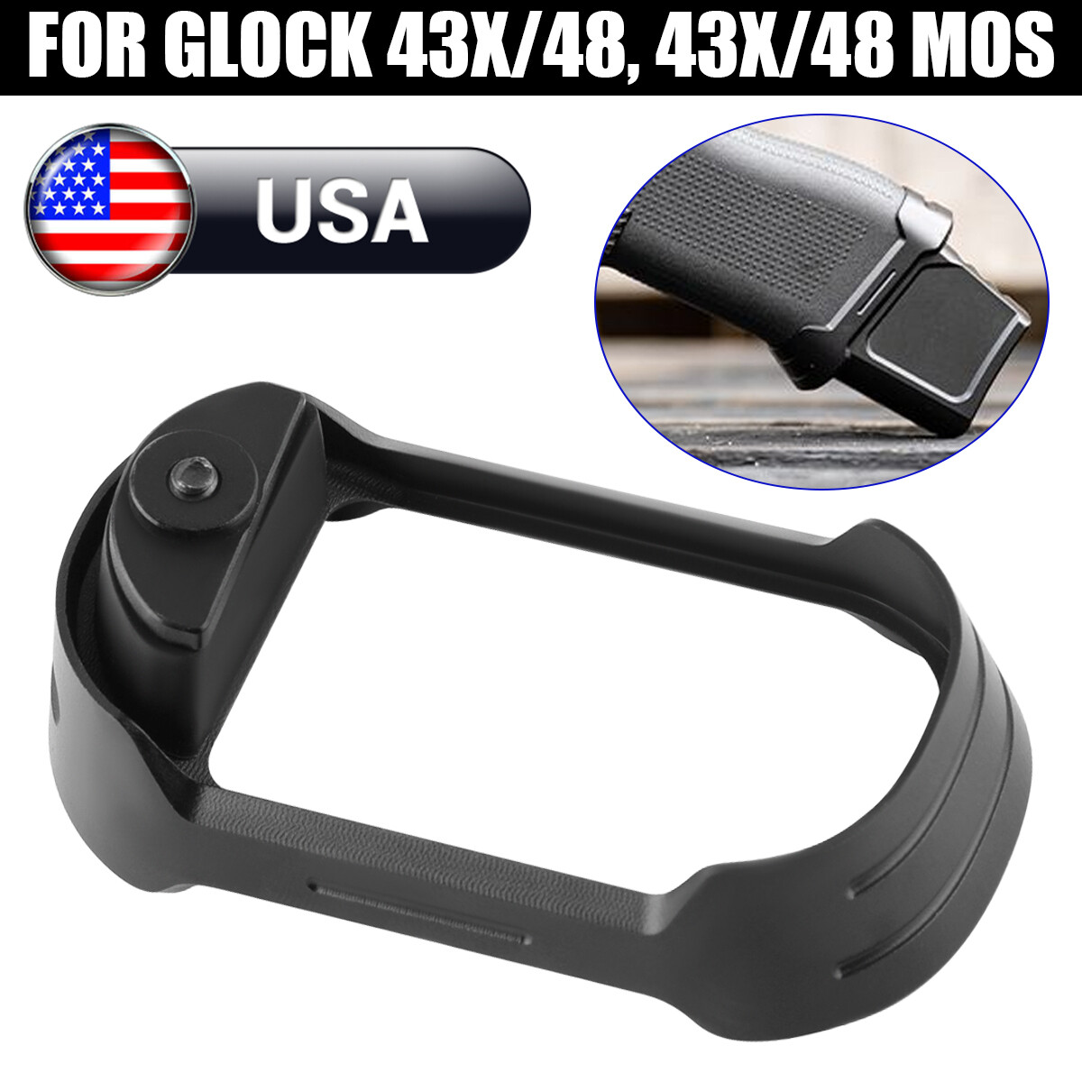 For Glock 43X 48 G43X G48 Anodized Aluminum Flared Magwell