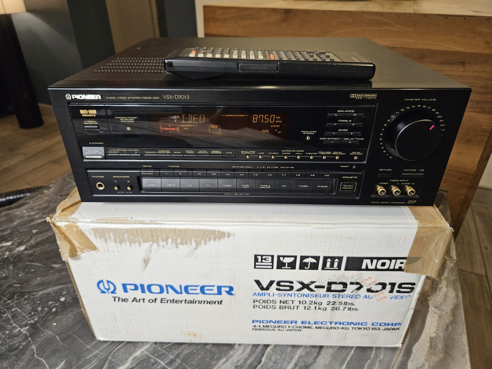 Pioneer VSX-D701S Receiver Bundle MINT - ONE OWNER OEM Box & Remote - Japan