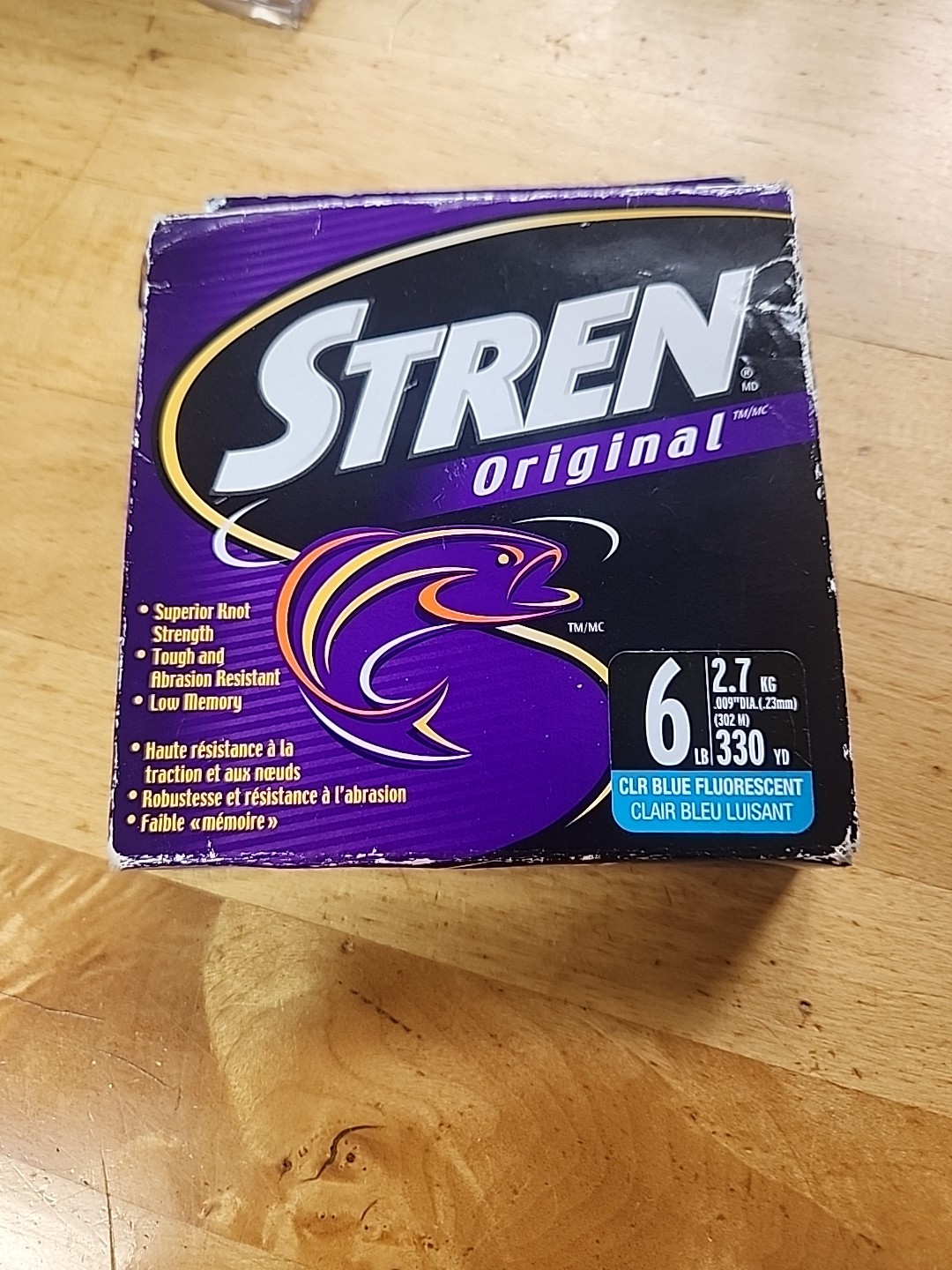 STREN BRAND FISHING LINE 6 LB 330 YDS FLOURESCENT CLEAR