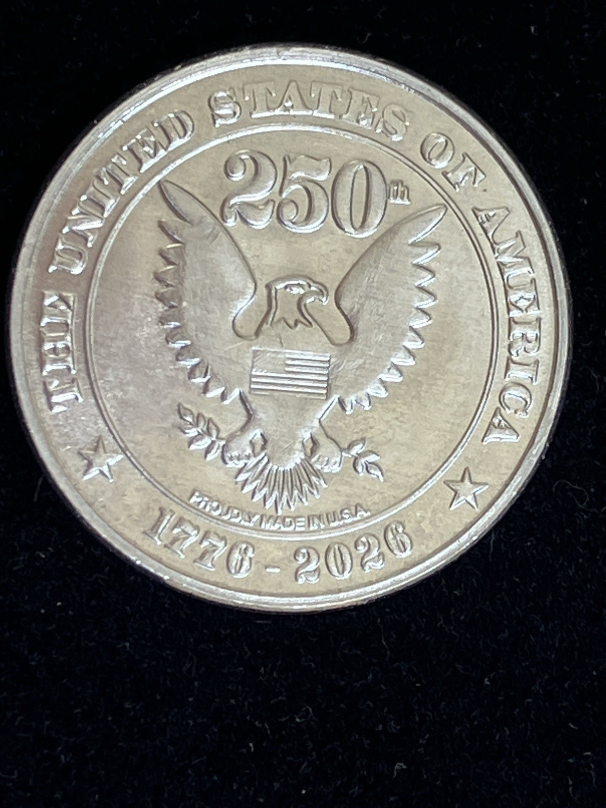 Aluminum 250th Anniversary USA Coin 1776-2026 American Flag Eagle