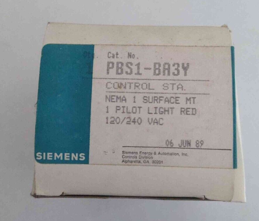 Siemens PBS1-BA3Y Control Station NEMA 1 surface mount   (BS-52)