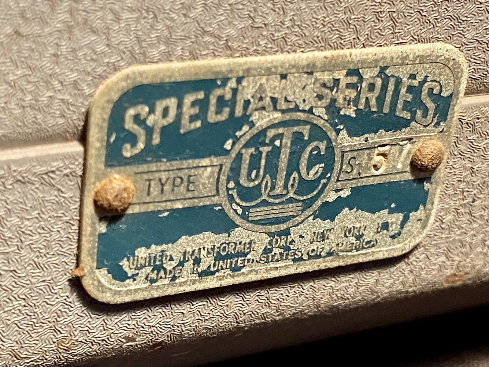 Original antique UTC transformer made in usa #0085