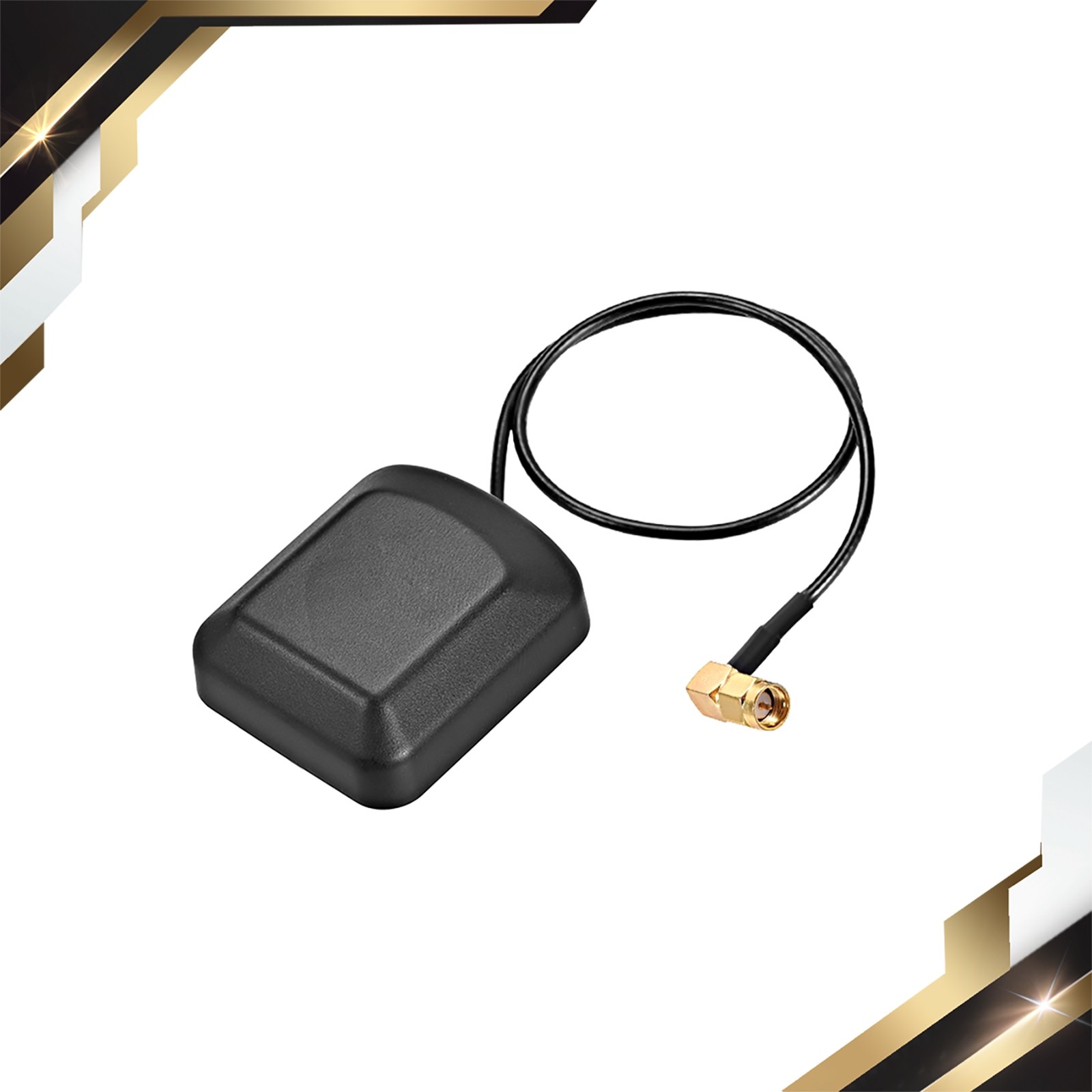 GPS Active Antenna 90-Degree SMA Male Plug 28dB Aerial Connector Cable 0.5M Wire
