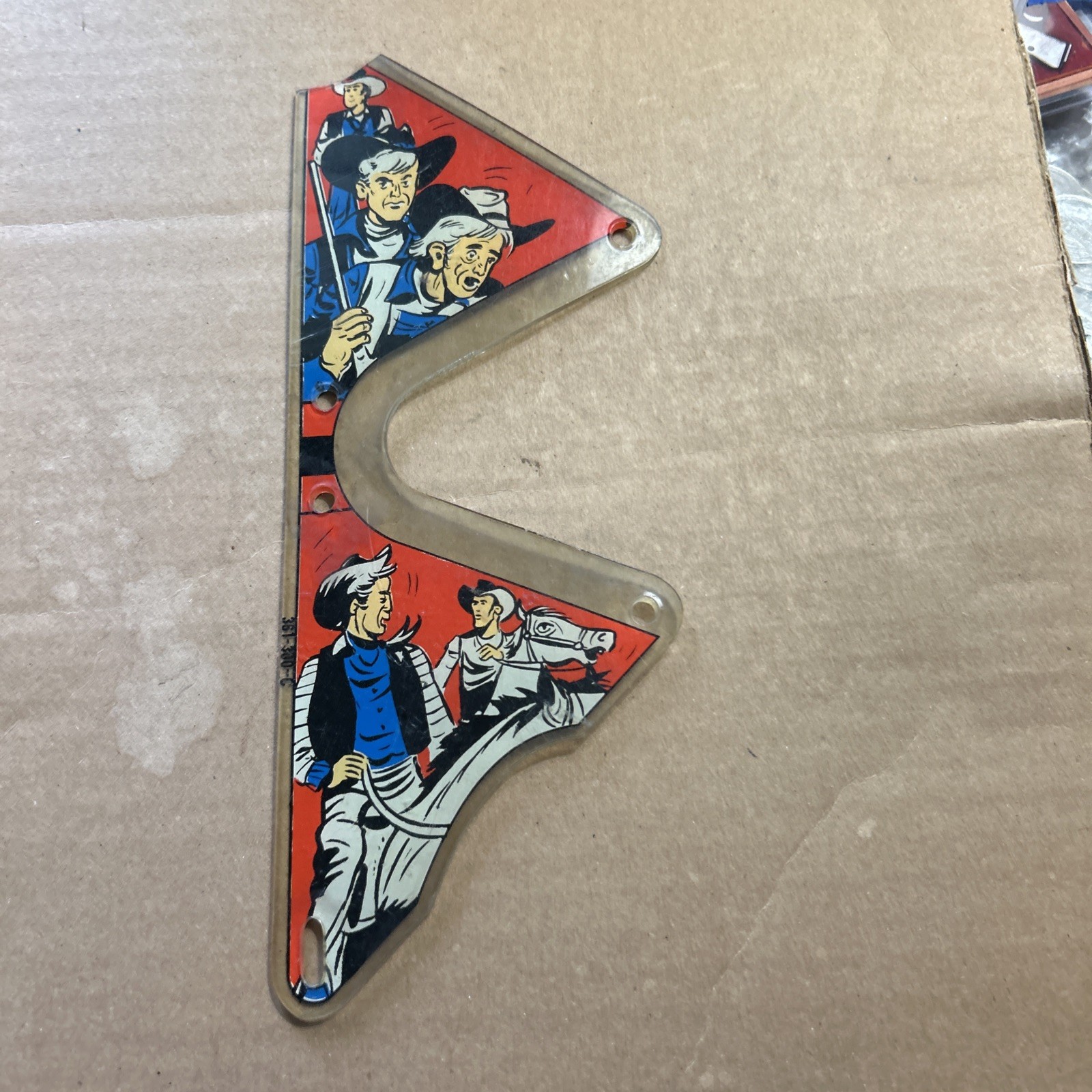 Unknown Western Cowboy Playfield Pinball Plastic Part Bp1