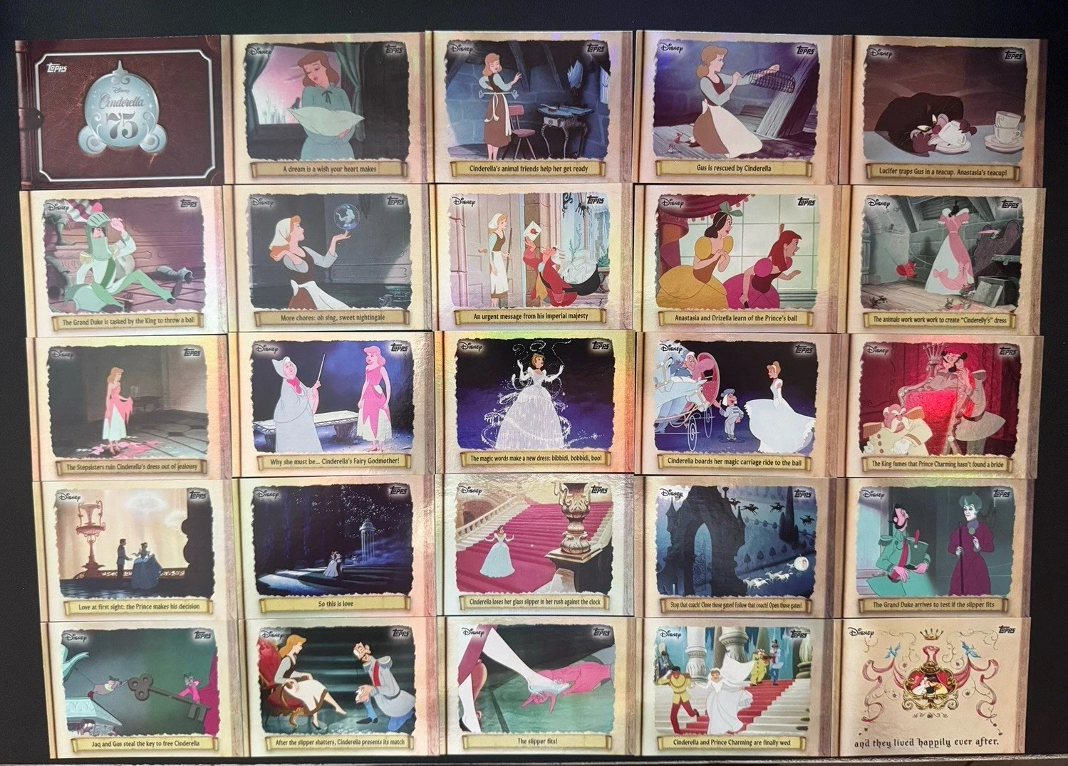 2025 Topps Disney Wonder Cinderella Card 75th Anniversary C75-1 To C75-25