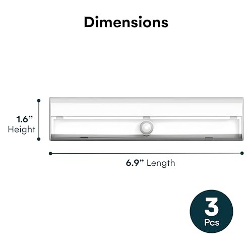 Wireless LED Stair Lights with Motion Sensor - 3-Pack Battery Operated 3 Pack