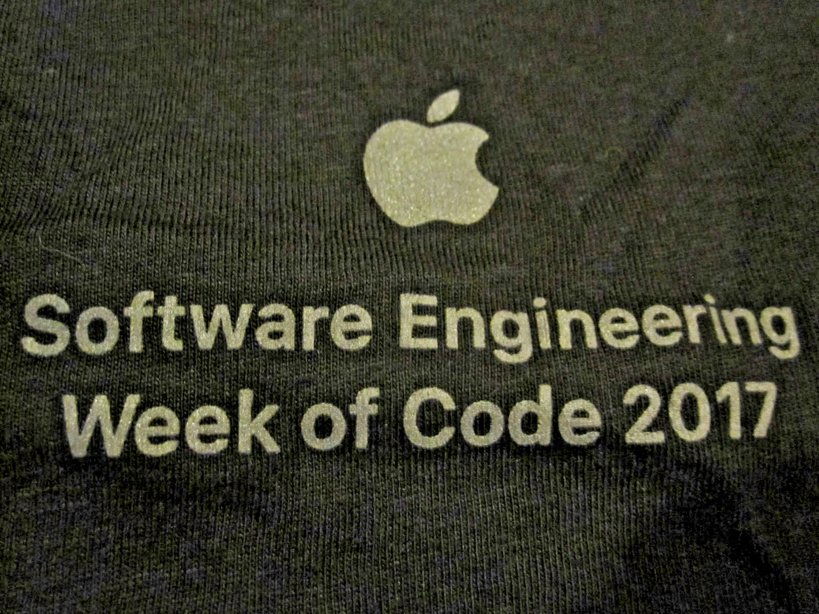 APPLE Software ENGINEER Tee SHIRT Black XL Employee Week of Code Hackathon Swift