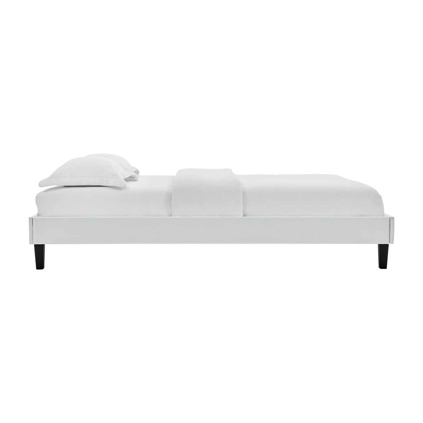 Modway Soleil Performance Velvet King Bed in Light Gray