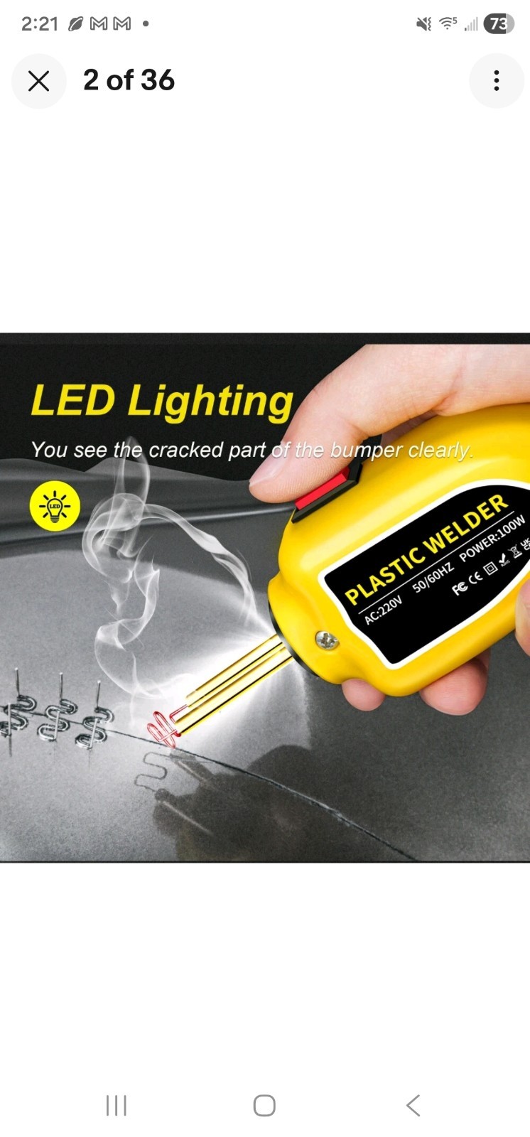 Plastic Welding Gun Kit with Tools 100W