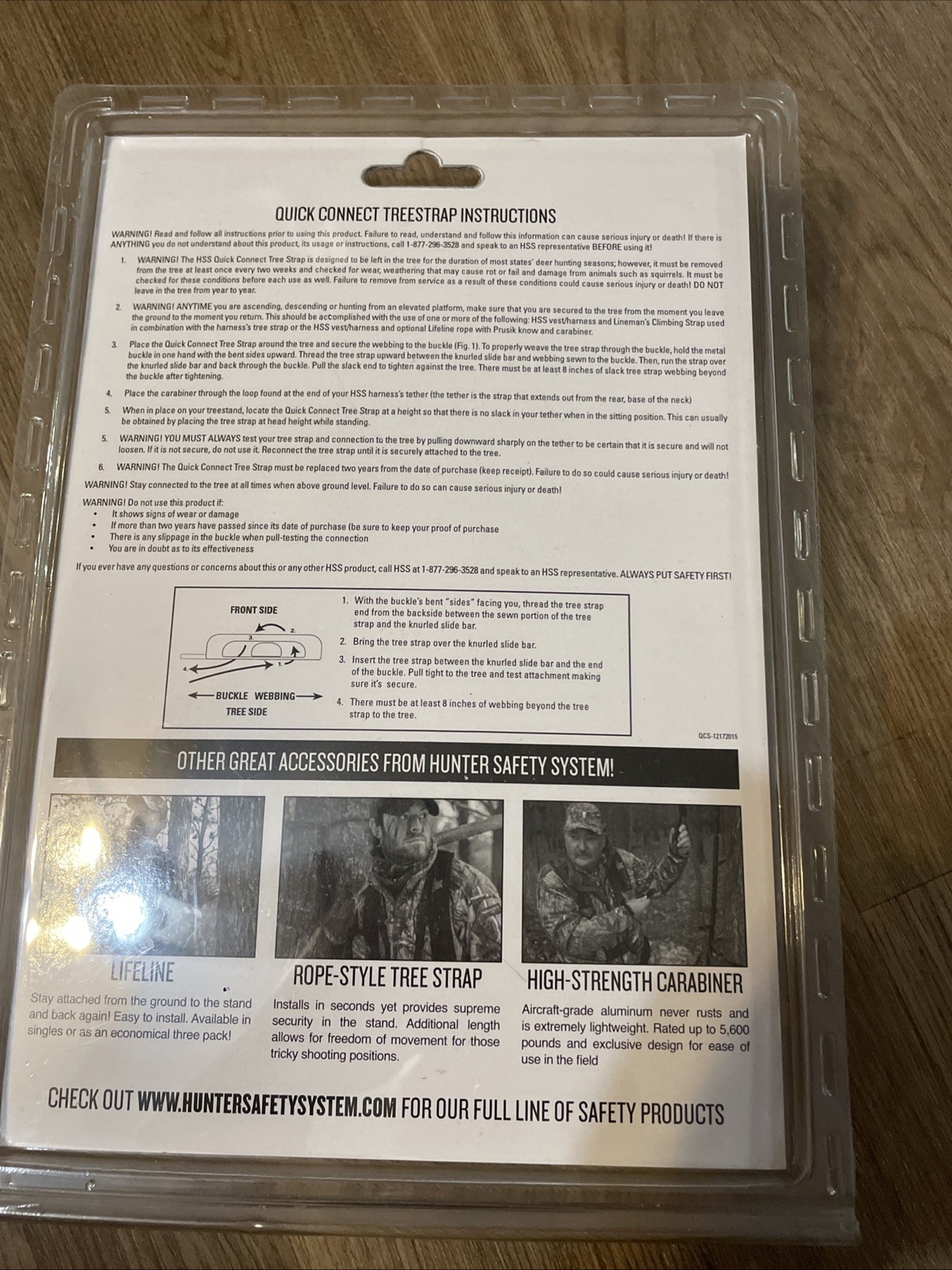 Hunter Safety System Quick-Connect Tree Strap for Tree-Stand Hunting Single