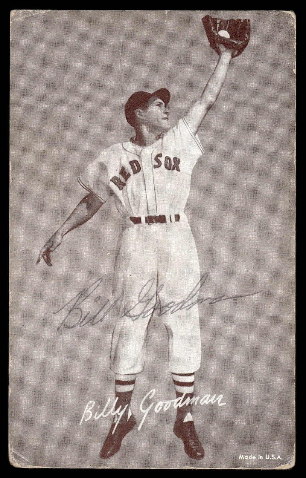 1947-66 Exhibits Baseball Signed Billy Goodman Leaping Auto *X2331