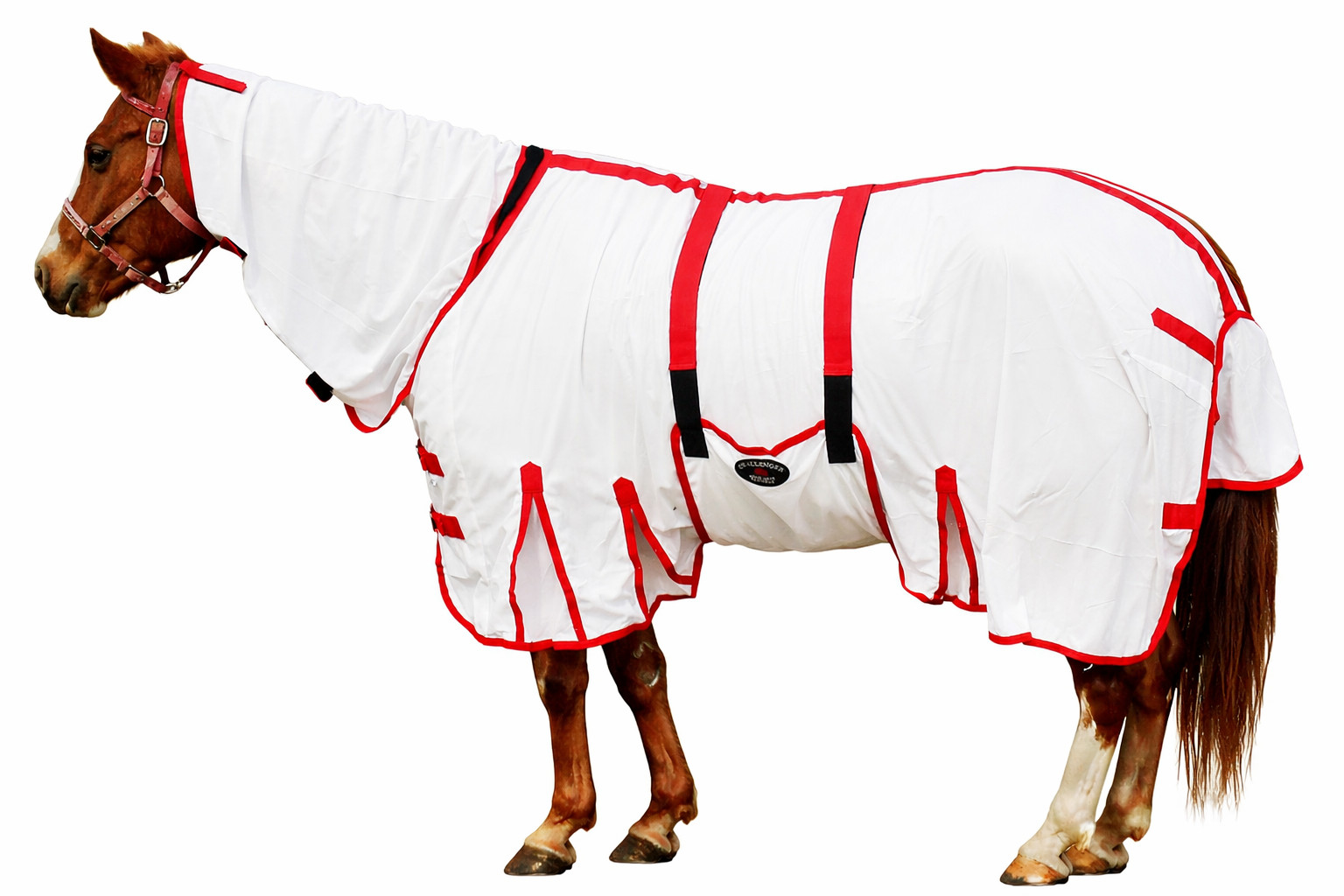 Challenger Horse Mesh Summer Fly Sheet Spring Airflow   Neck White 73139