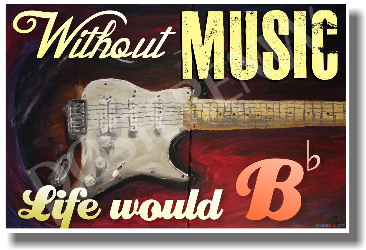 Without Music - NEW Funny Music Poster (mu076)