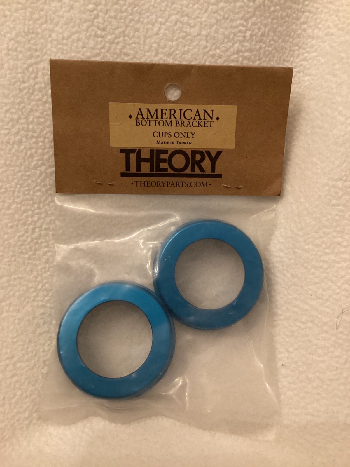 THEORY BMX AMERICAN BOTTOM BRACKET CUPS ~ Blue ~ BMX Bike ~ Sealed bag