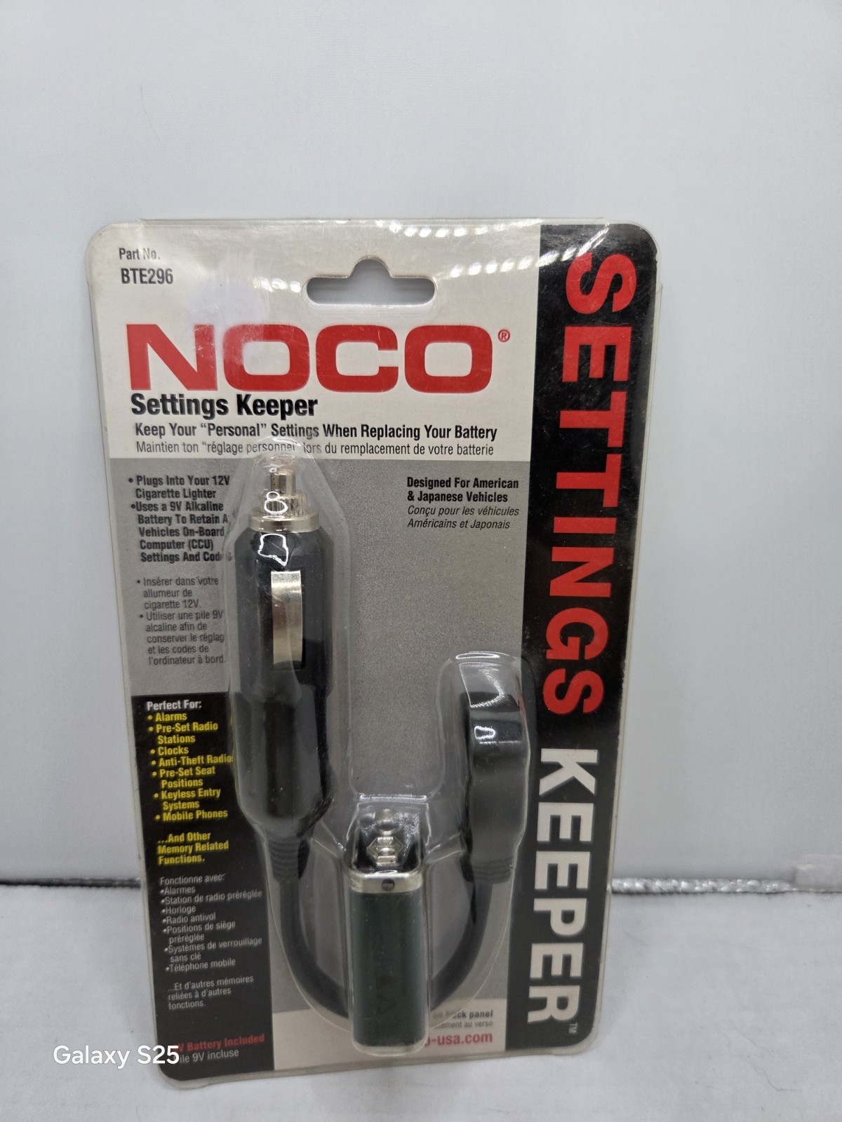 Noco settings keeper
