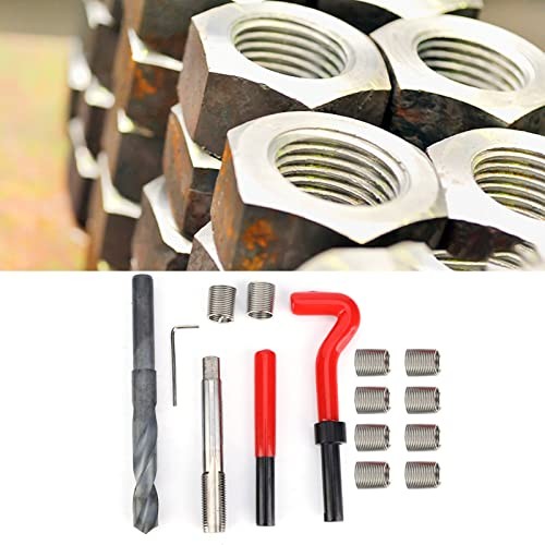 Thread Repair Tool, 15pcs Thread Sleeve M14x1.5 Thread Insert Kit Female
