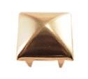 9mm Gold Style 706 Pyramid Square Nailhead 8 Prongs Non Rusting - 50 PCS