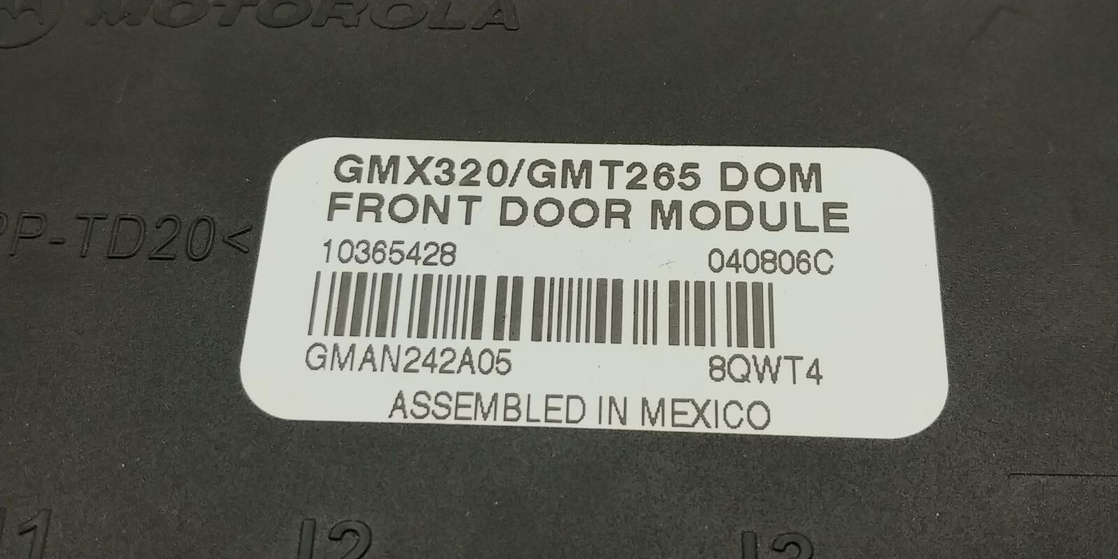 2004-2006 Cadillac CTS SRX OEM Multifunction Front Door Control Module 10365428