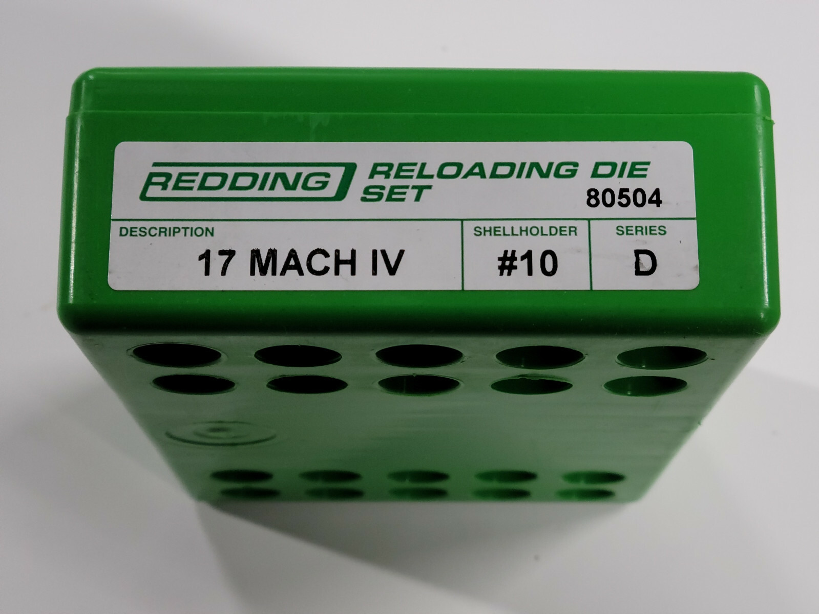 80504 REDDING STANDARD STEEL 2 DIE SET - 17 MACH IV - NEW - FREE SHIPPING