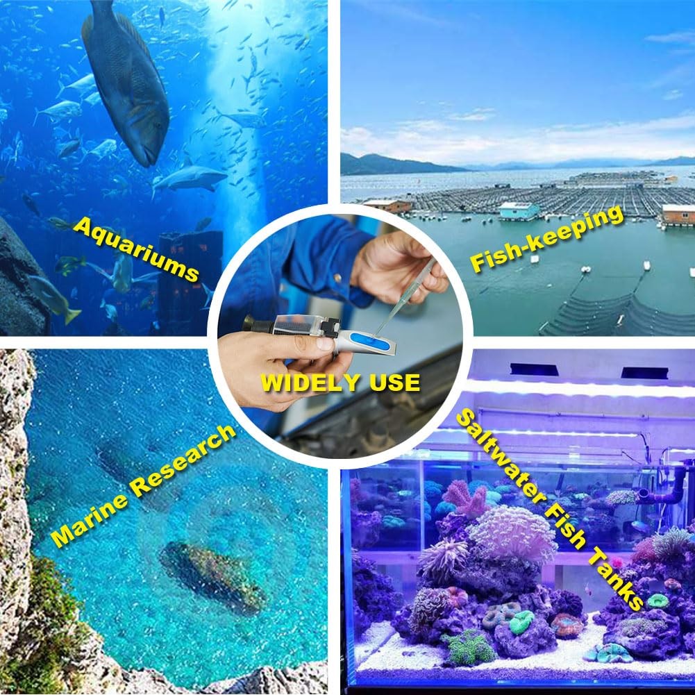 Agriculture Solutions Salinity Refractometer for Seawater and Marine...