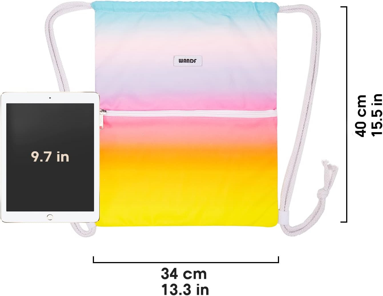 Drawstring Backpack String Bag Sackpack Cinch Water Resistant Nylon for Gym Shop