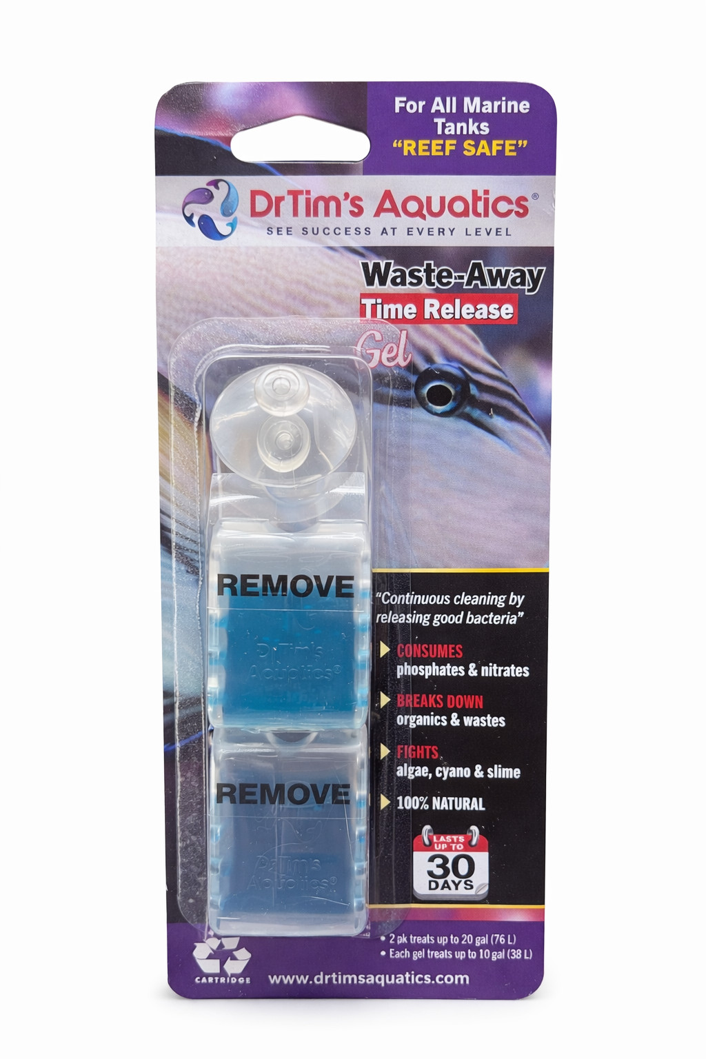 Dr Tim’s Waste Away Gel Aquarium Cleaner Reef Safe 30 Day Bacteria Treatment