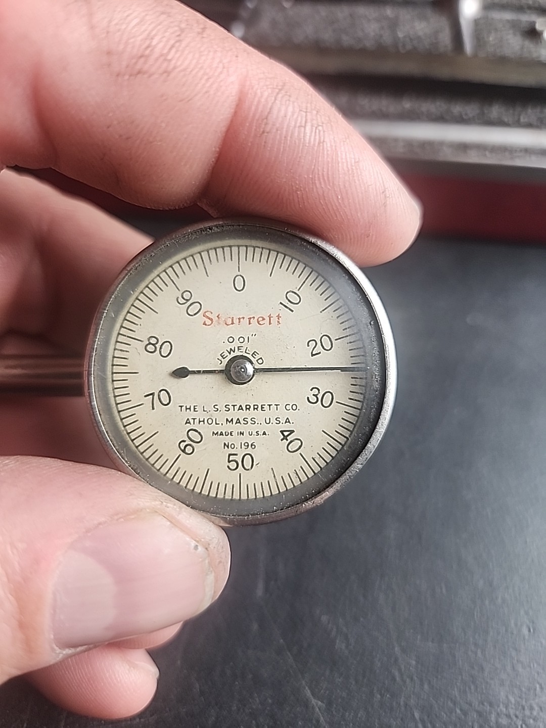 Starrett 196 Dial Indicator Set .001”