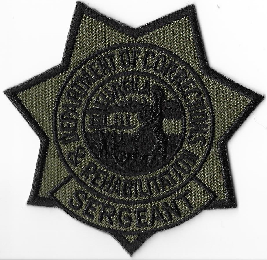 California Department of Corrections & Rehabilitation Sergeant Hat Patch V1